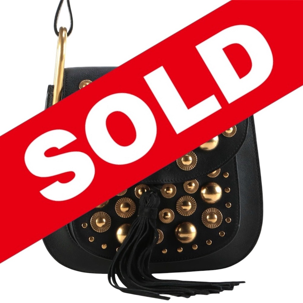 Chloe Limited Edition Hudson Bag in Black Calfskin Leather